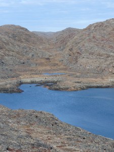 Stream flowing down into Frobisher Bay